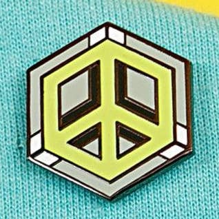 Proud Zebra - Venta al por mayor Botón/prendedor - Agender Flag - Pin de cubo de paz0