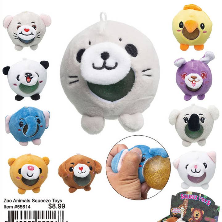 Puka Creations - Venta al por mayor Juguete blando - Niños y bebés - Juguetes para apretar animales del zoológico