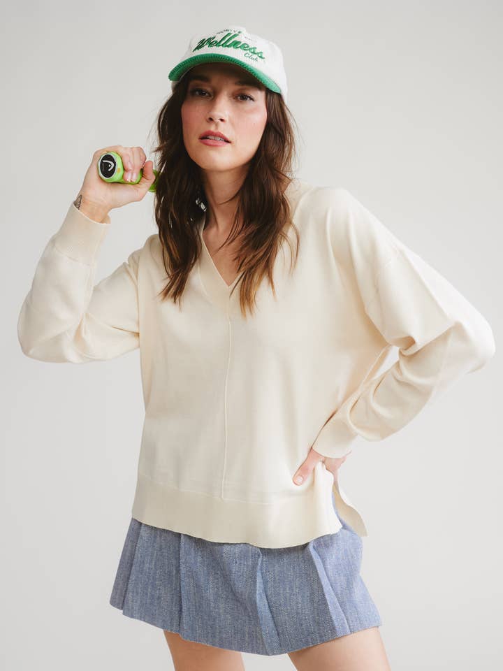 Adel Sweater Top for wholesale by FLAT WHITE