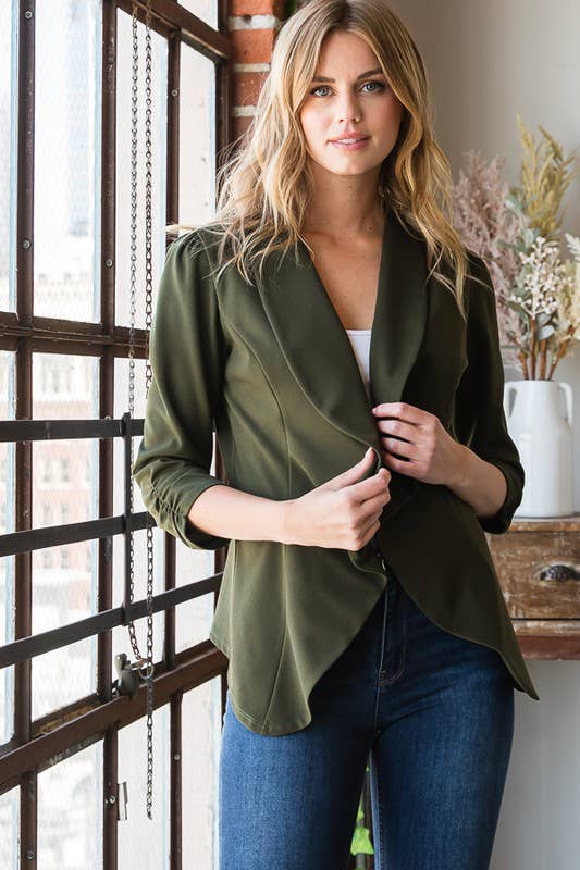 HEIMISH - Wholesale Blazer - Women's - EJ6743-10 SOLID OPEN BLAZERS14