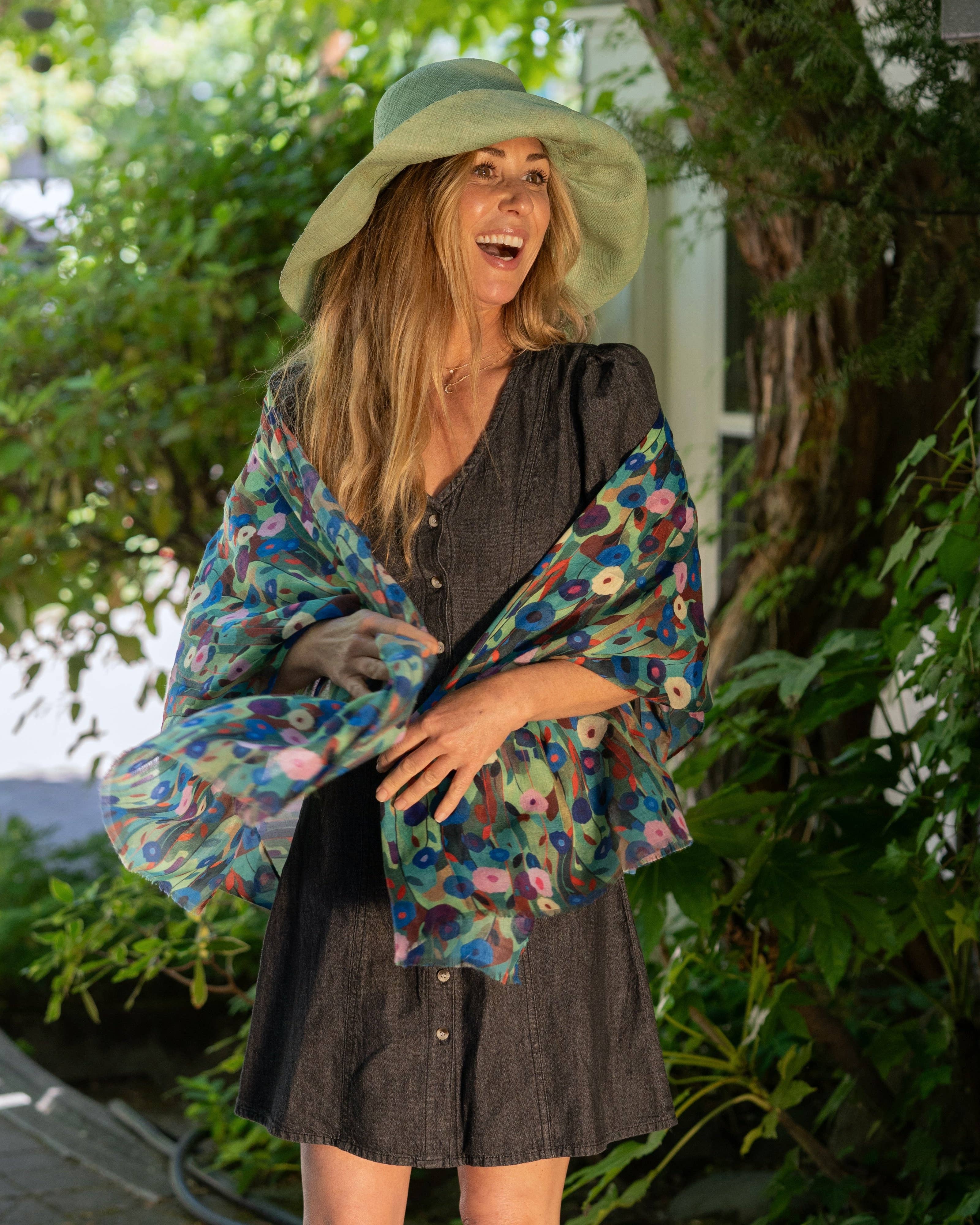 Shebobo - Wholesale Scarf - Women's - Poppy Dreams Floral Print Scarf Wrap 7