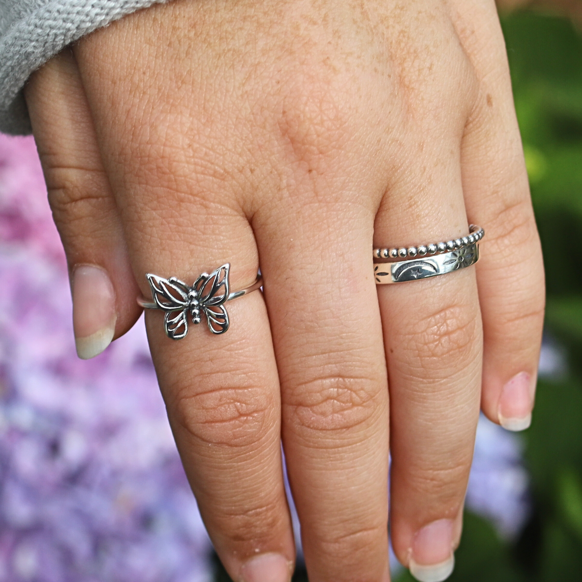 Moonrise Jewelry - Wholesale Band/Stacked Ring - R-79 Butterfly Ring2