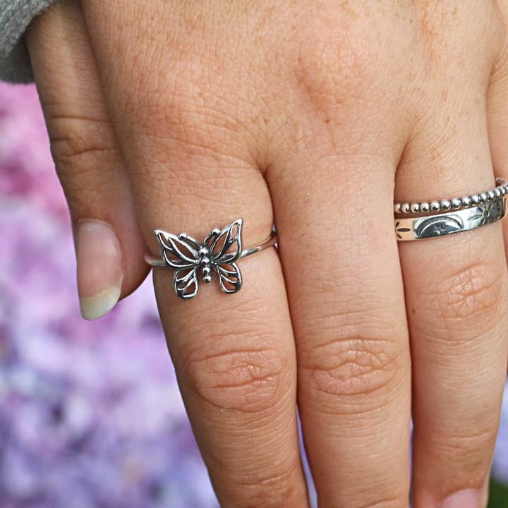 Moonrise Jewelry - Vente Anneau/bague à empiler - Bague papillon R-792