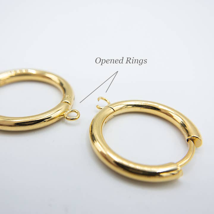 UBNY Collection - Wholesale Hoop Earrings - Hoop Earring Findings • Surgical Steel • Gold PVD Plating
