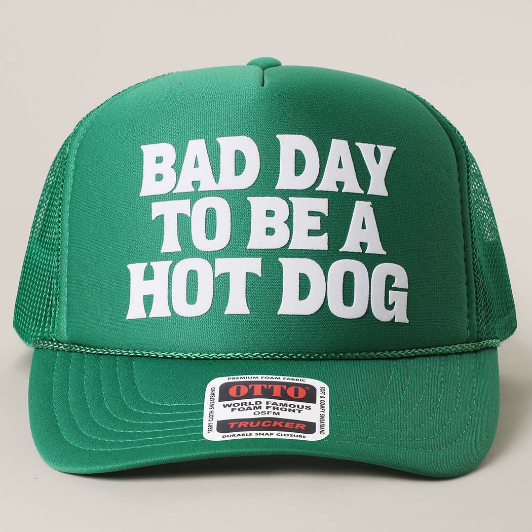 Fashion City - Wholesale Trucker Hat - Women's - BAD DAY TO BE A HOT DOG Mesh Back Foam Trucker1