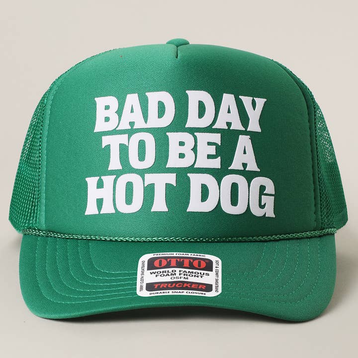 Fashion City - Wholesale Trucker Hat - Women's - BAD DAY TO BE A HOT DOG Mesh Back Foam Trucker1