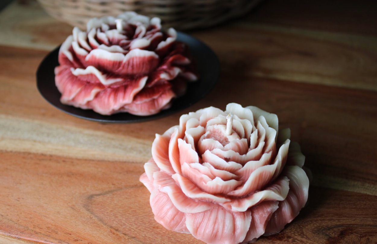 Val Viola Candles - Wholesale Novelty Candle - Peony Candle: Soy Wax Flower Shaped Candle2