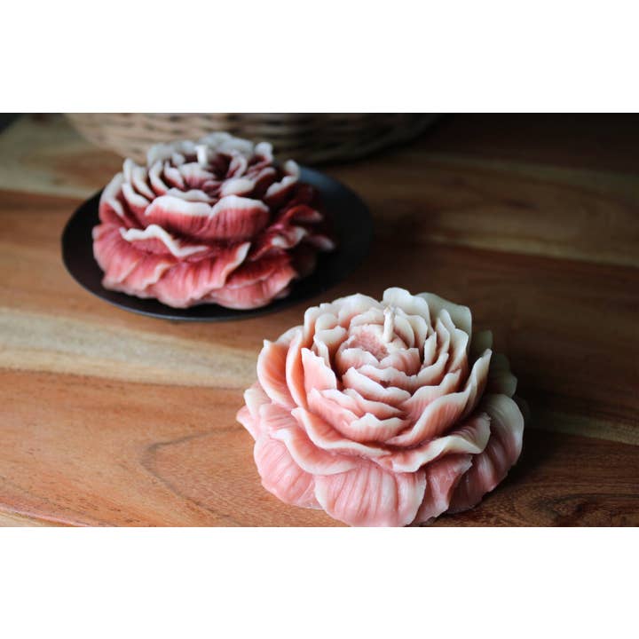 Val Viola Candles - Wholesale Novelty Candle - Peony Candle: Soy Wax Flower Shaped Candle2