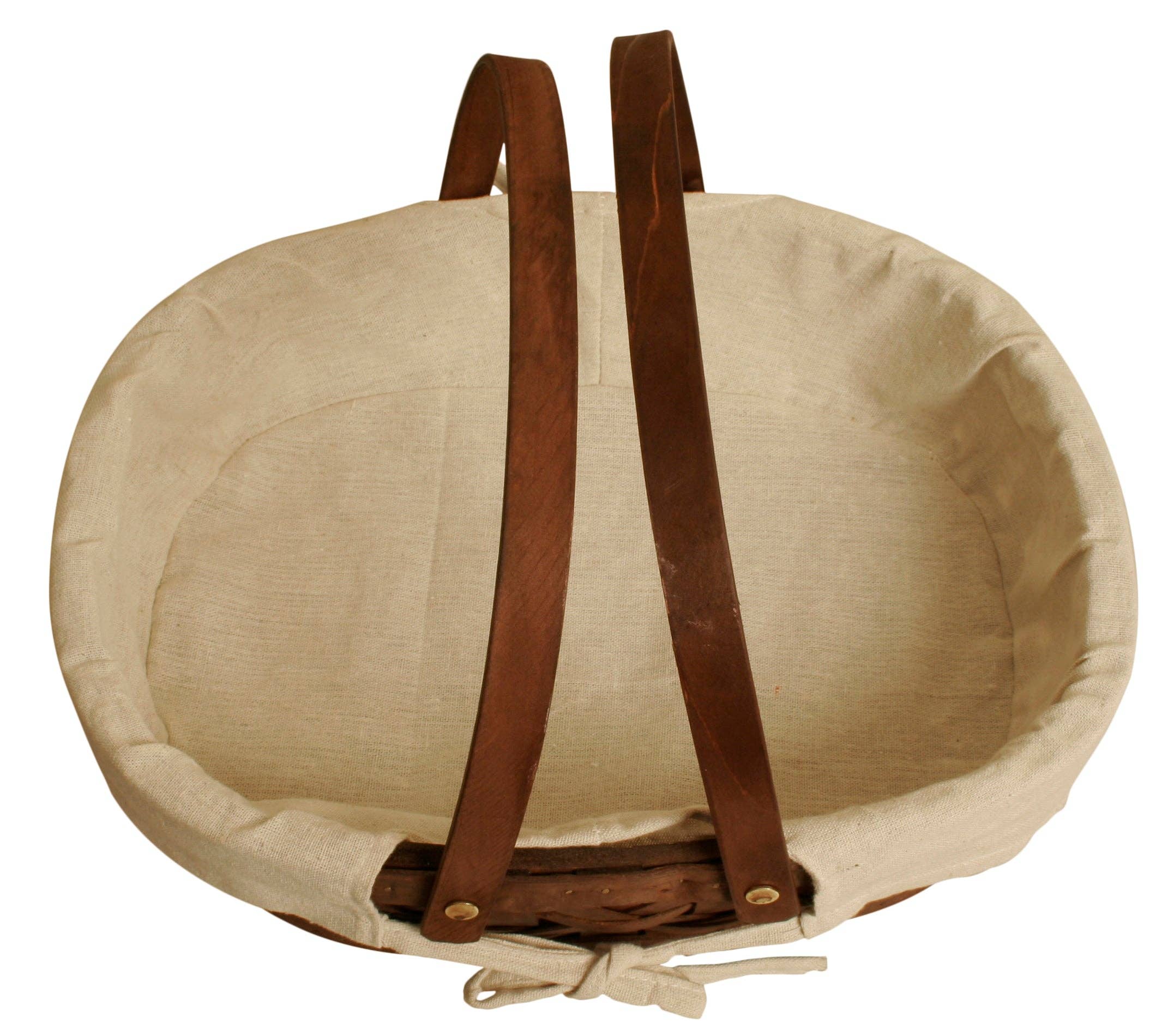 WALD IMPORTS - Wholesale Basket - 17" Stained Woodchip Basket w/Cloth Liner1