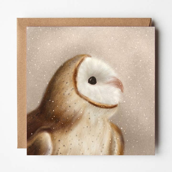 Jo Couch – wholesale Everyday greeting card – Barn Owl Greeting Card 0