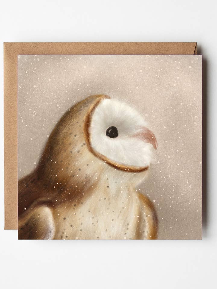 Barn Owl Greeting Card for wholesale by Jo Couch