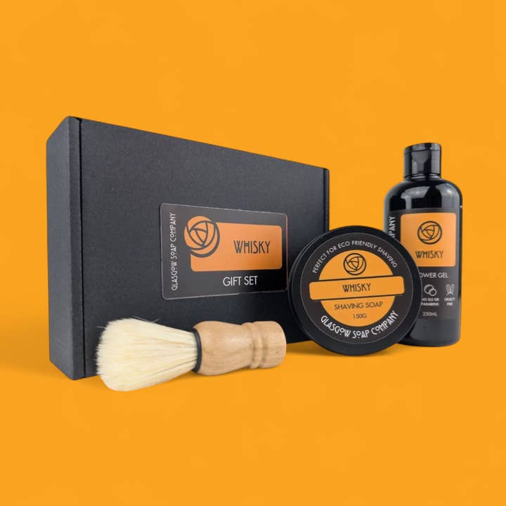 Whisky Shower & Shave Set for wholesale by Glasgow Soap Company Ltd