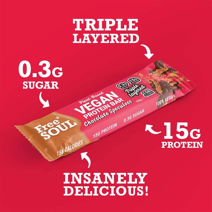 Chocolate Speculoos Protein Bar for wholesale by Free Soul