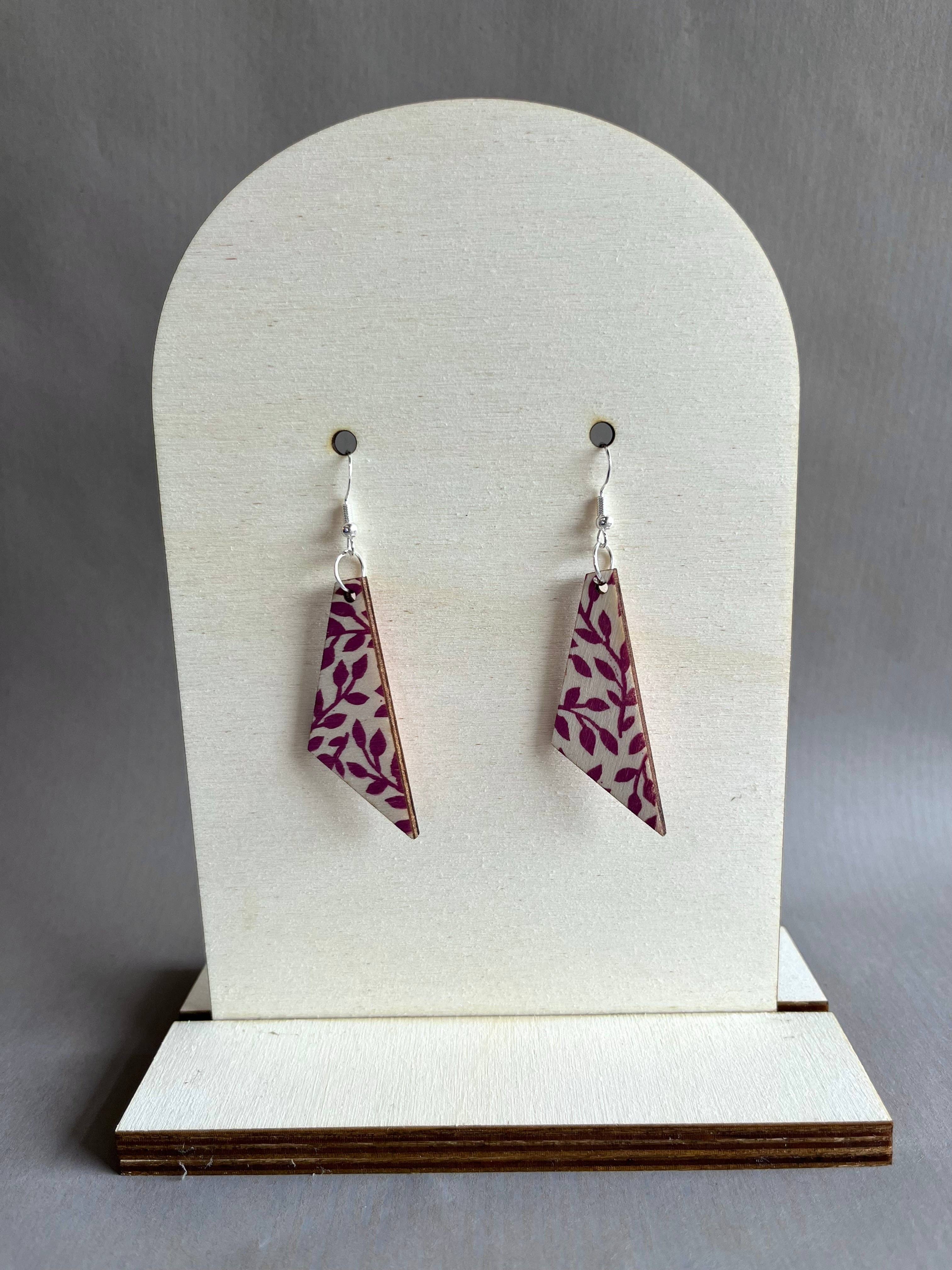 Beth Lewis Art – wholesale Dangle earrings – New Colourful Wooden Earrings33