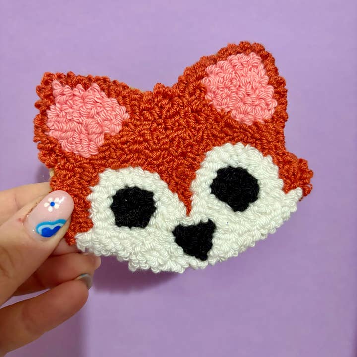 Fox Punch Needle onderzetter voor drankjes, mokkleed, schattig decor, home d voor wholesale door Posy Moon