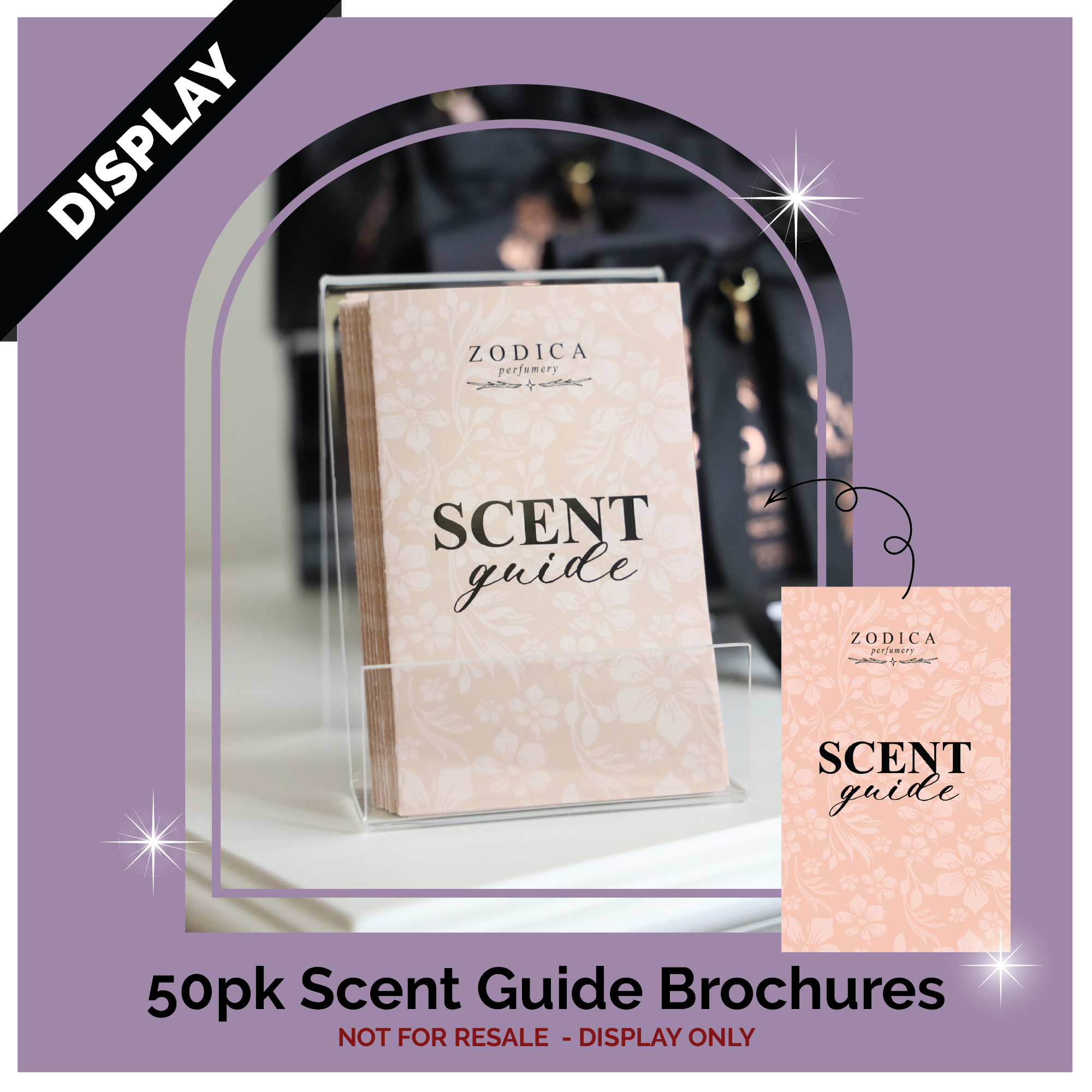 Zodica Perfumery - Wholesale Retailer Display - Beauty & Wellness - POP Scent Guide Brochures 50/Pack1