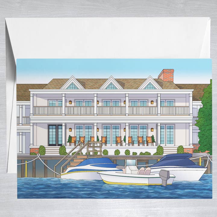 Baron's Cove -Hamptons- Greeting Card for wholesale by Color Our Town