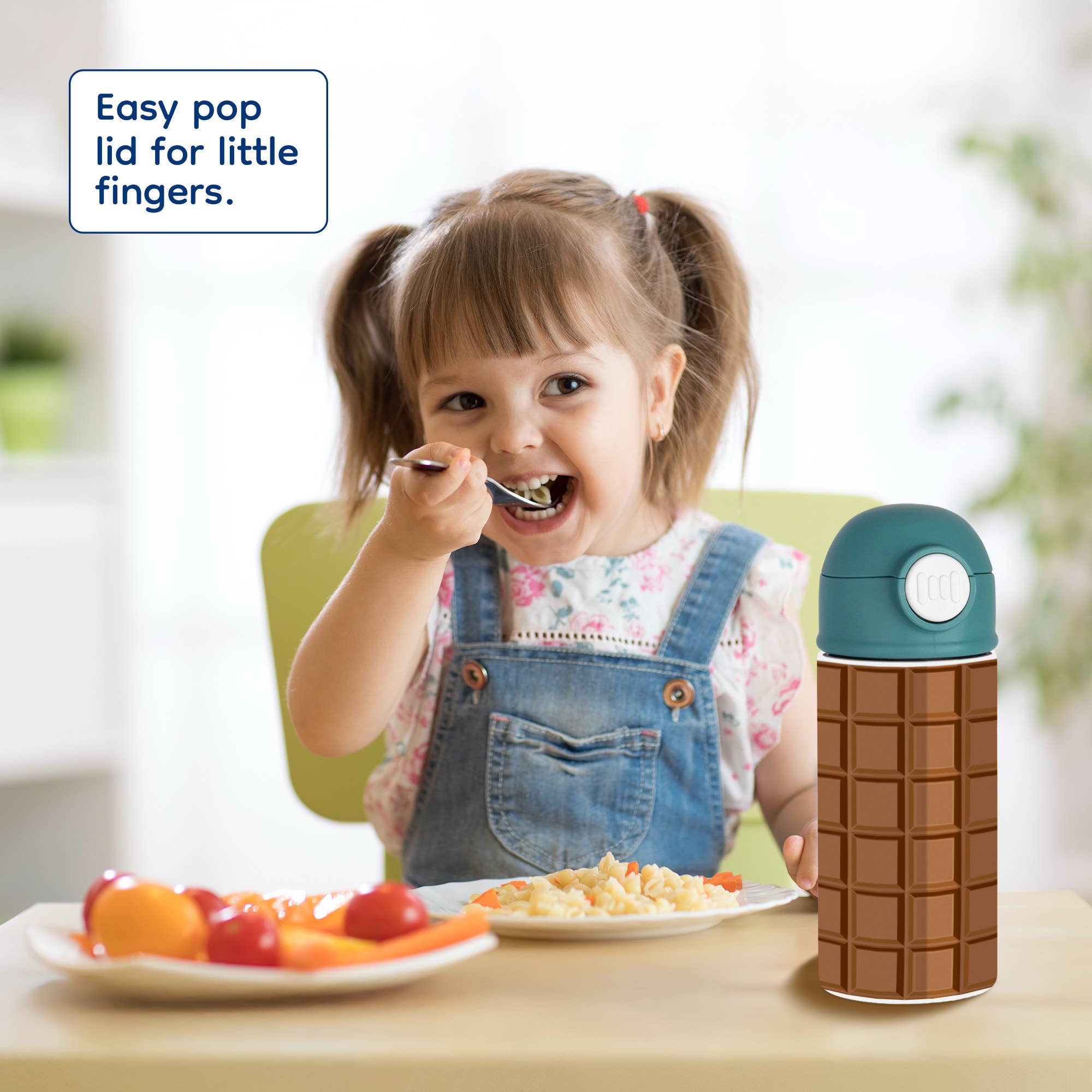 3dRose - Wholesale Water Bottle - 3dRose, Fun Milk Chocolate Bar Squares Design for chocoholics and chocolate lovers, Kids Water Bottle7