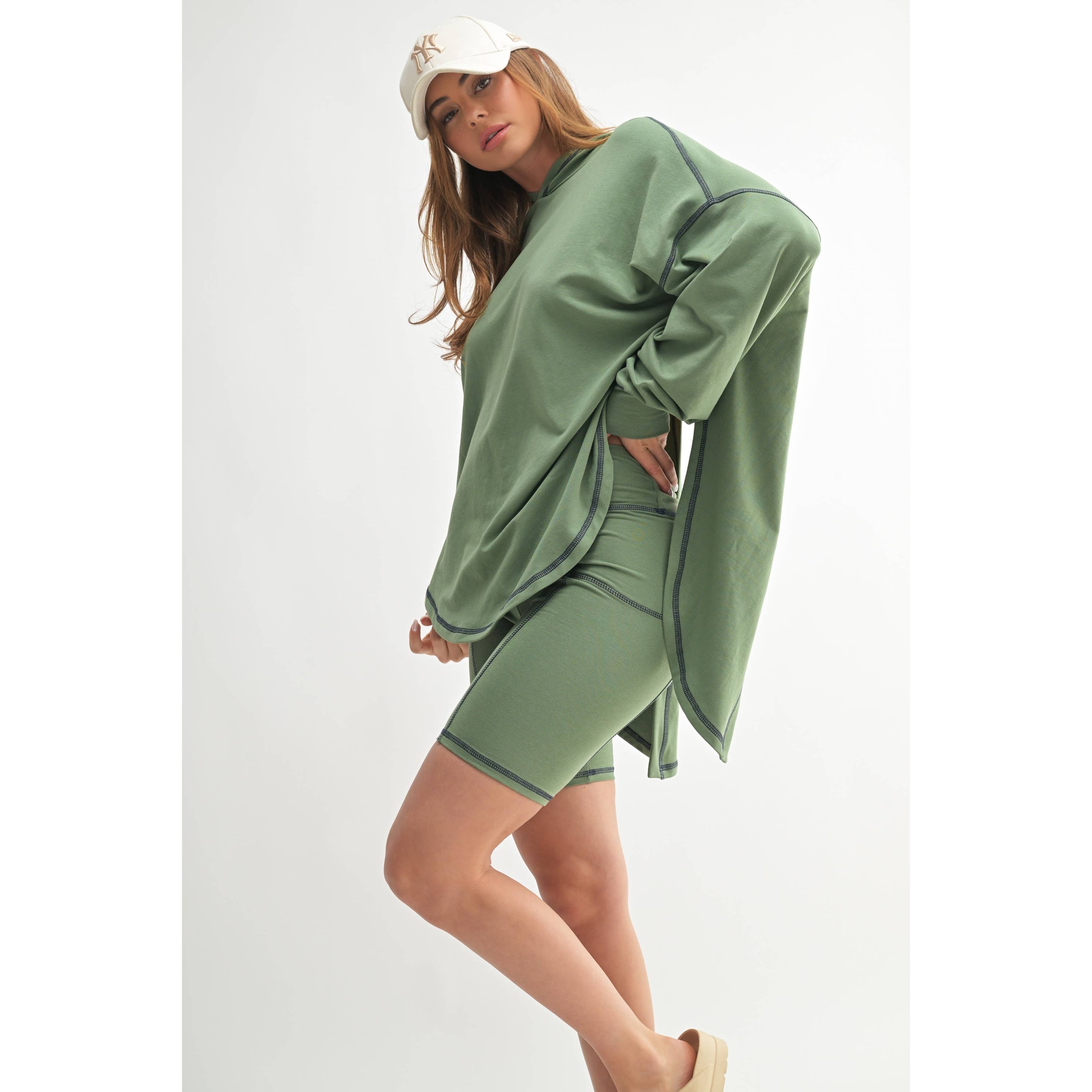 DORCAS - Wholesale Top & Short Set (NOT Loungewear) - Women's - HOODIE TOP AND SHORT SET2