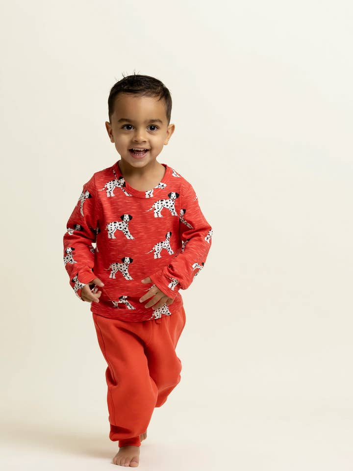 Monica + Andy - Wholesale Top & Pant Set - Kids - Valentine's Day Long Sleeve Tee + Sweatpant Set_Dalmatians1
