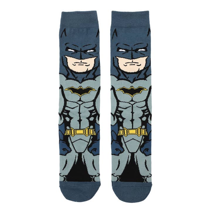 Bioworld Merchandising - Wholesale Socks - Unisex - DC Comics Batman Caped Animigos 360 Character Crew Socks1