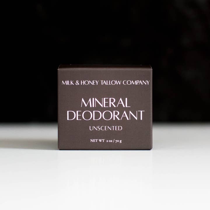 Déodorant Minéral - Non Parfumé pour la vente par Milk & Honey Tallow Company