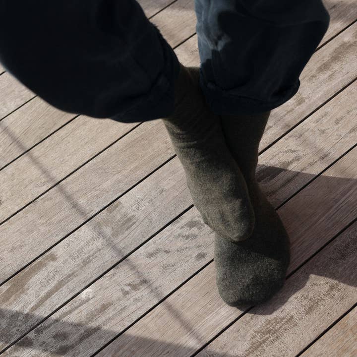 KLUE - Wholesale Socks - Men's - KLUE plain merino wool socks | Khaki2