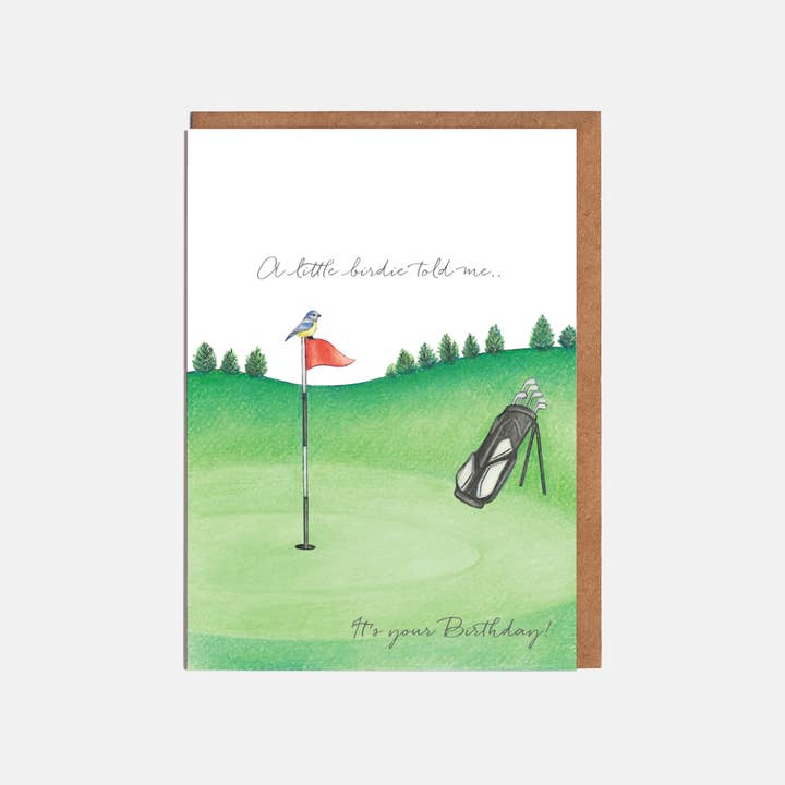 Tarjeta de golf: «¡Un pajarito me dijo que es tu cumpleaños!» para venta al por mayor de Lottie Murphy