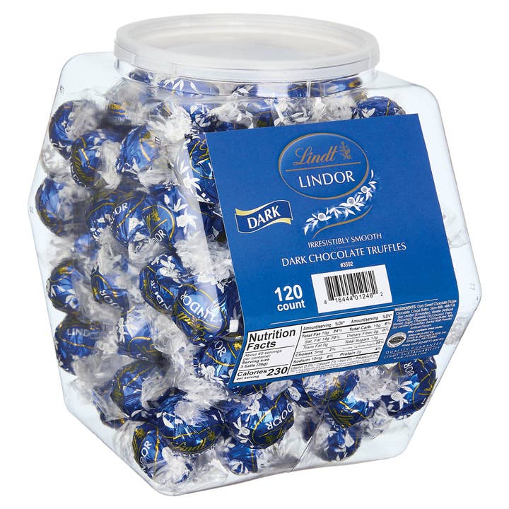 Lindt Lindor Dark Chocolate Truffles Display Tub for wholesale by Kelli's