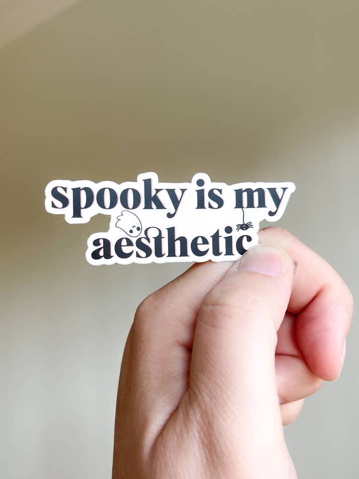 Assustador é meu adesivo estético por atacado de Put a Pompom on It