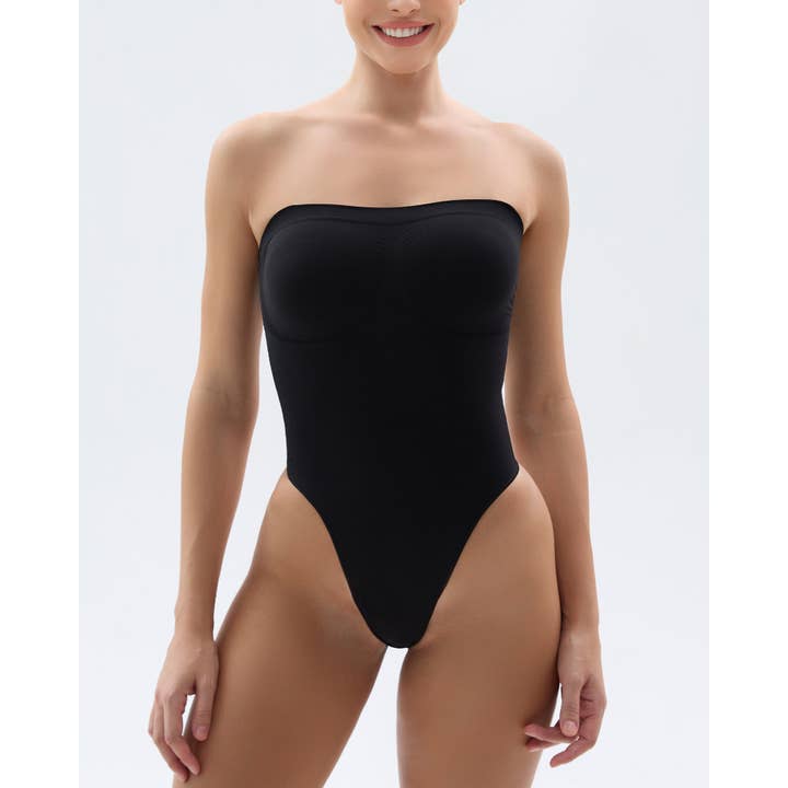 SHAPERX Strapless Tummy Control Thong Bodysuit for wholesale by SHAPERX