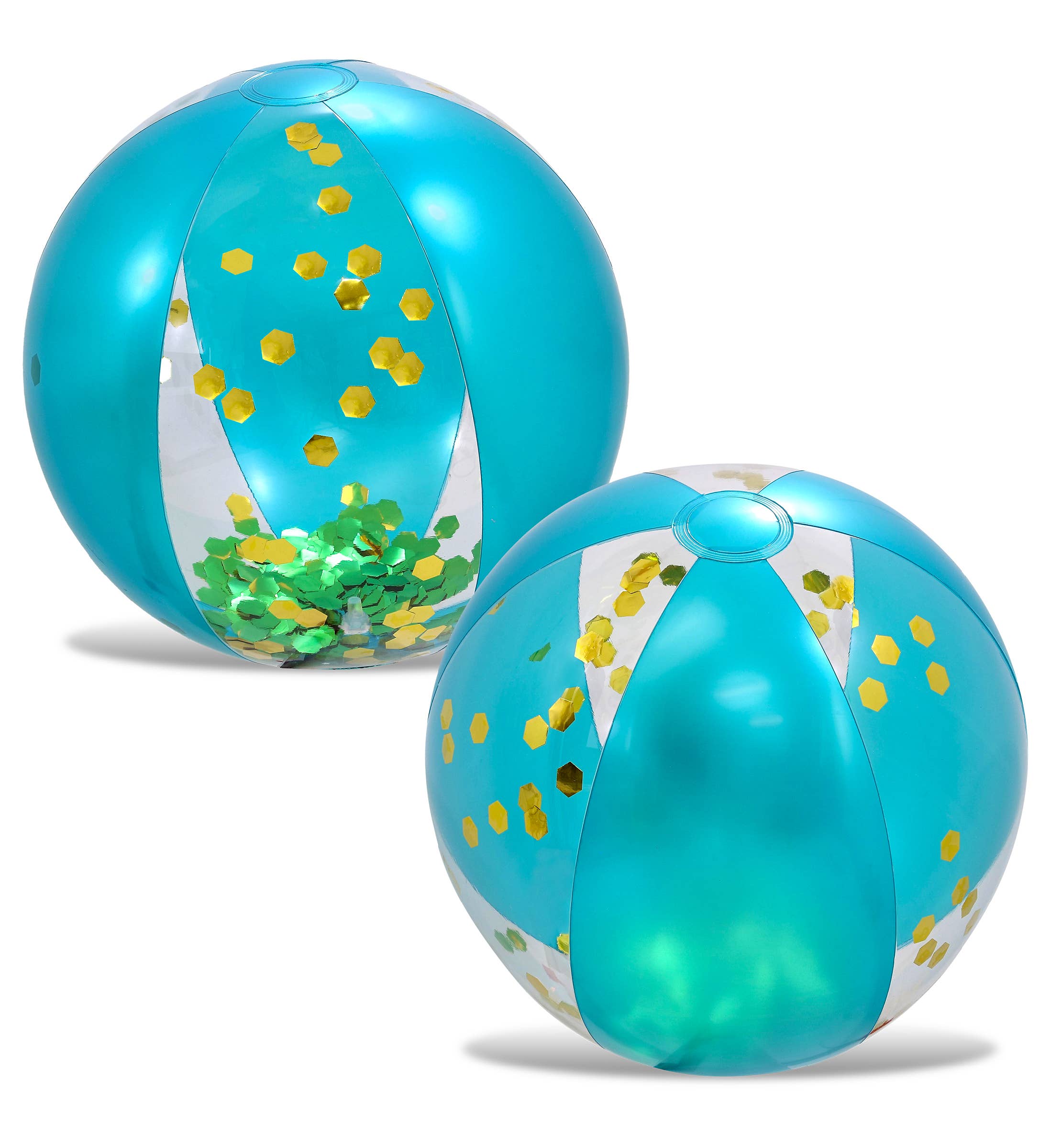 Cota Global - Wholesale Inflatables - Pool Float - 16" Blue Gold Ball - Set Of 20