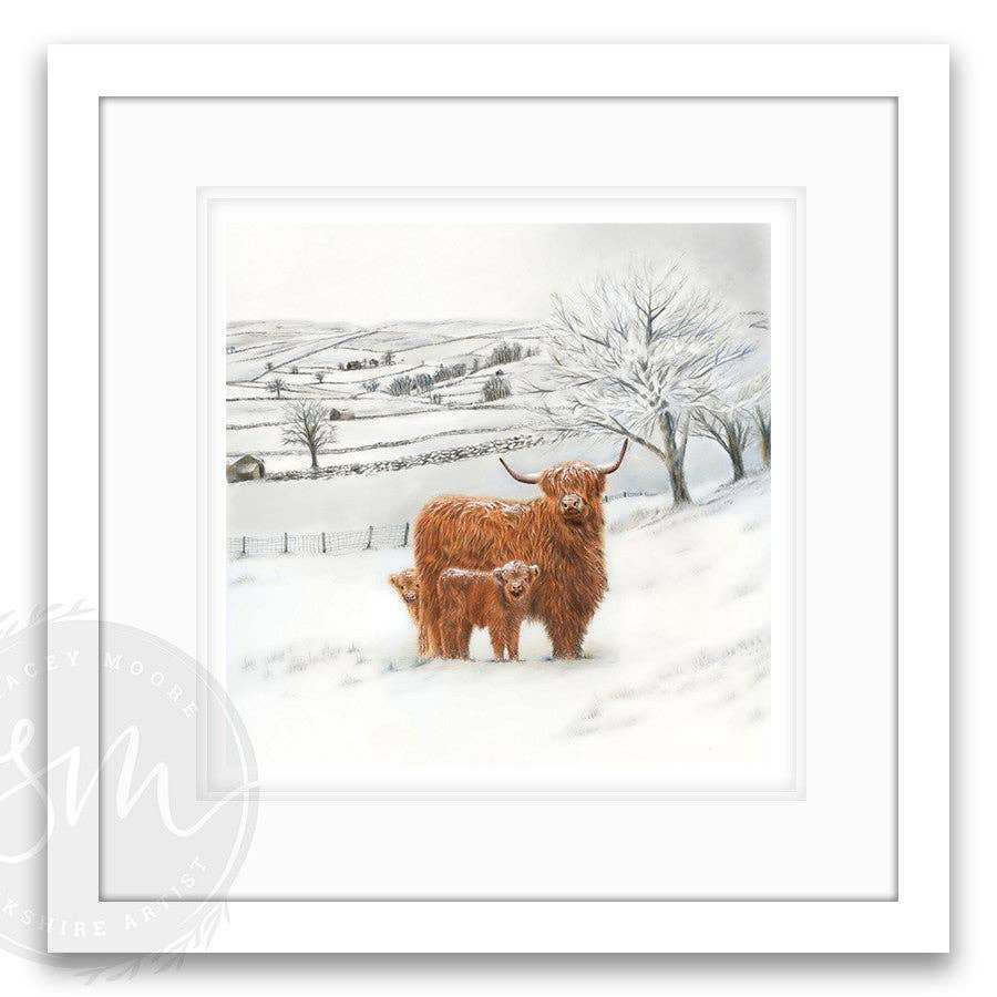 Stacey Moore Ltd - Wholesale Art Print - Snowy Dales Highland Retreat10