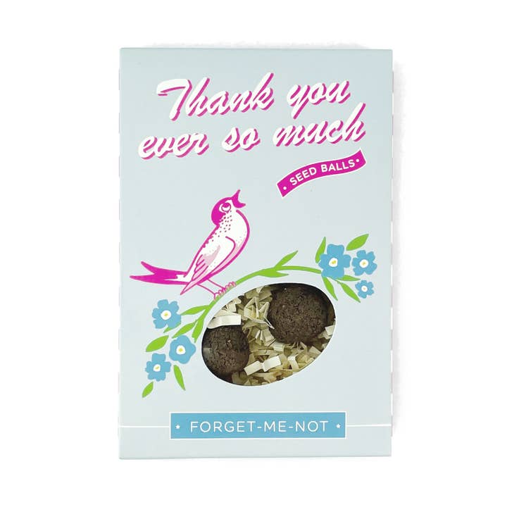 Merci Beaucoup Boîte Cadeau de Boules de Graines pour la vente par Sow the Magic