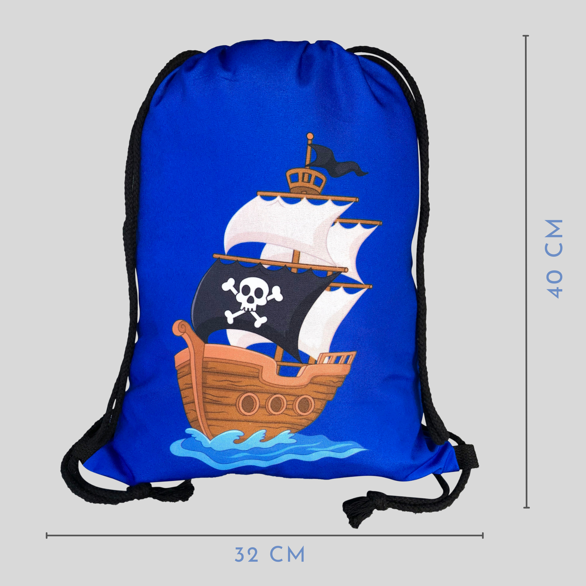 HECKBO - Wholesale Drawstring Bag - Kids - Children's gym bag pirate shark2