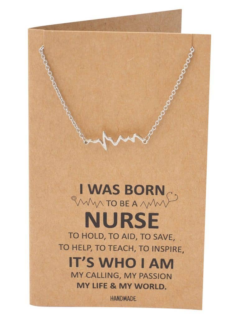 Quan Jewelry - Wholesale Pendant/Charm Necklace - Macaria Electrocardiogram Heartbeat Necklace, Nurse Gifts1