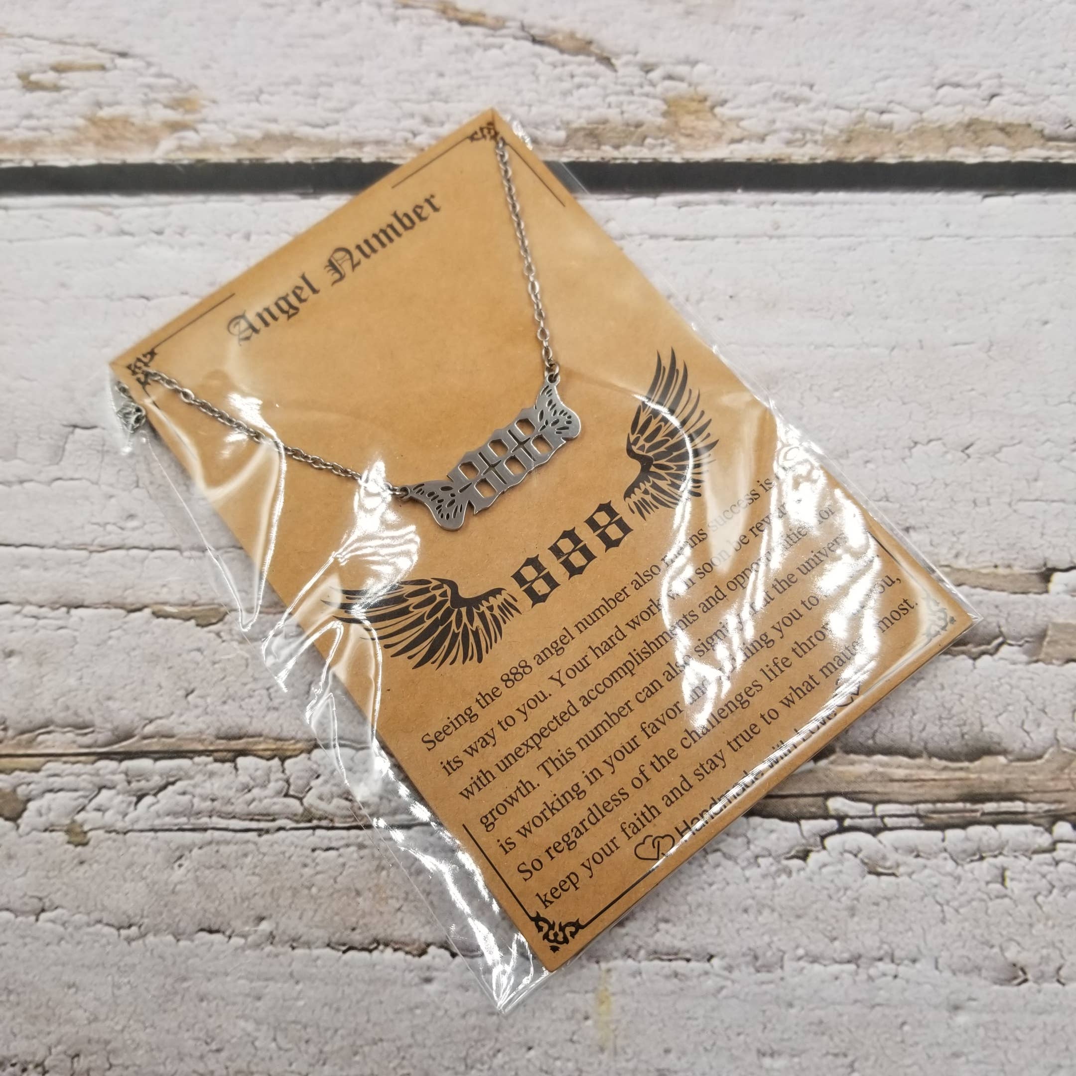 Treasure Wholesale – Colar pingente/pendente por atacado – Colar de Bênção com Número de Asas de Anjo9