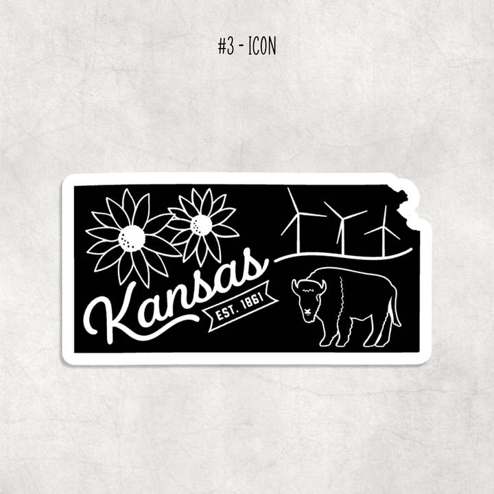 Expression Design Co - Wholesale Sticker - Kansas Stickers3