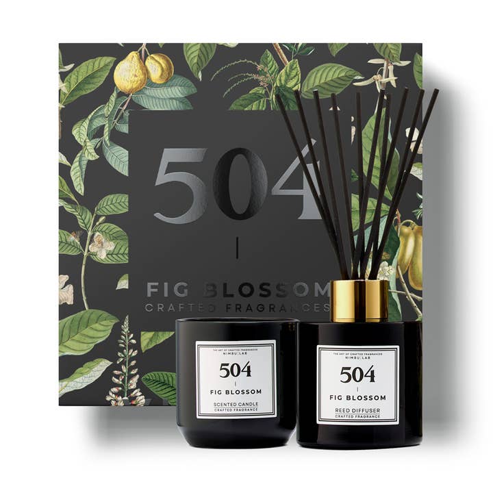 Confezione regalo - Candela profumata e diffusore a bastoncini per la vendita all'ingrosso da parte di Nimbu Lab - The Art Of Crafted Fragrances