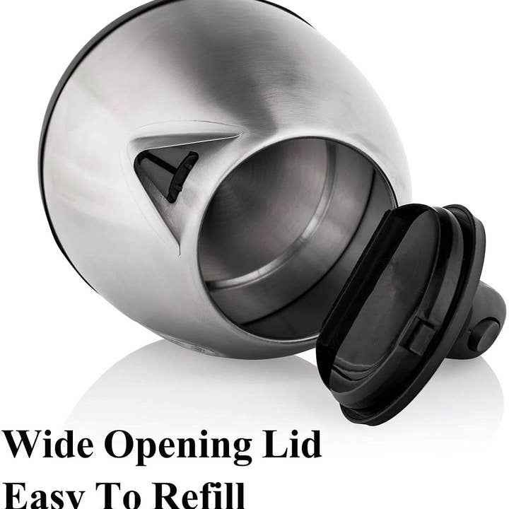 Mixpresso - Wholesale Electric Kettle - Mixpresso Stainless Steel Electric Kettle Cordless Pot 1.2L 1500W Strong Fast Boiling Pot, Water Boiler With Boil Dry Protection1