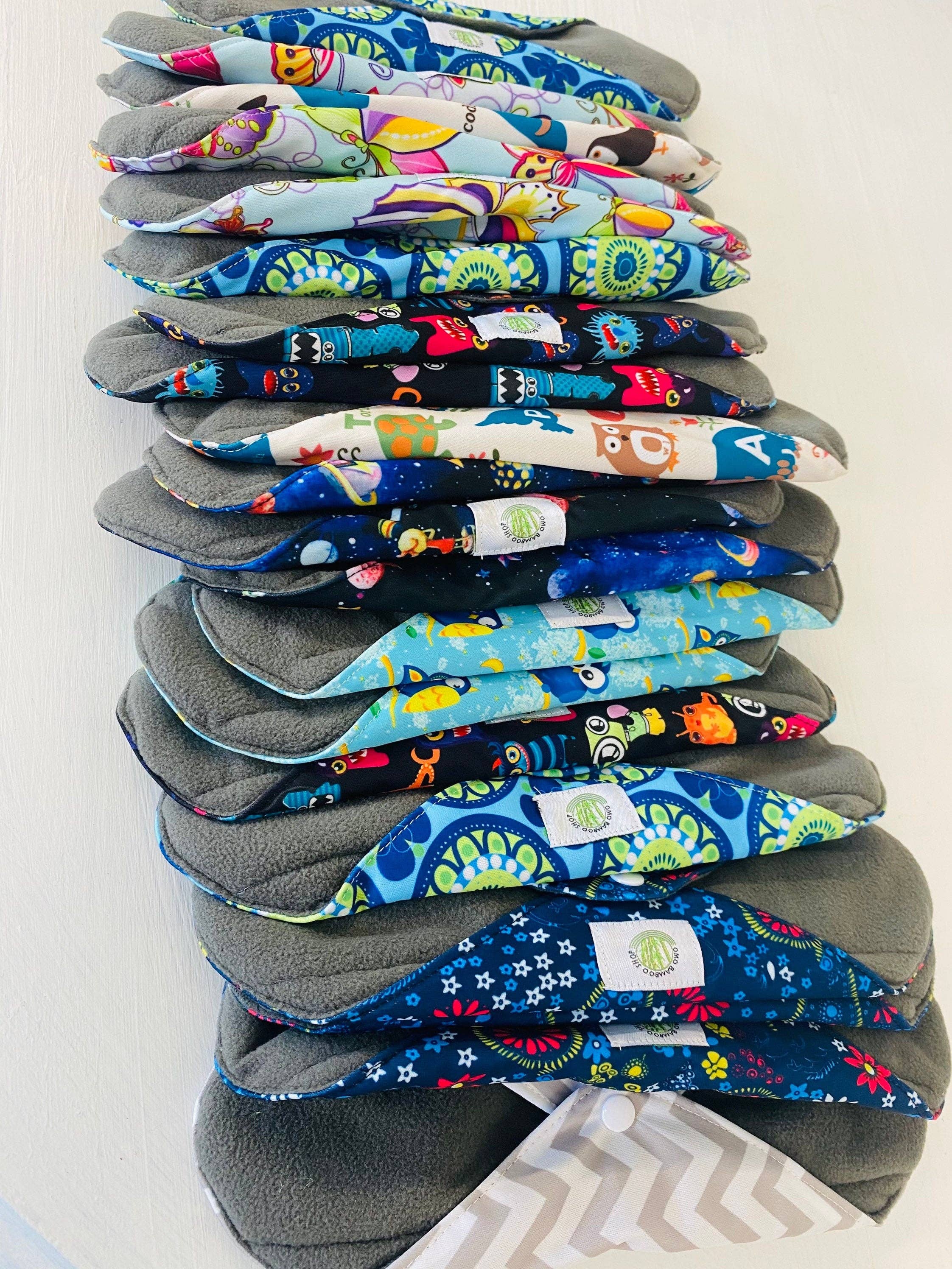 MadebyOmo - Vente Culotte menstruelle – femme - Grandes serviettes hygiéniques réutilisables l Serviette hygiénique réutilisable Grande l Serviette hygiénique naturelle l Serviette hygiénique en bambou l Tampon pour débit important4