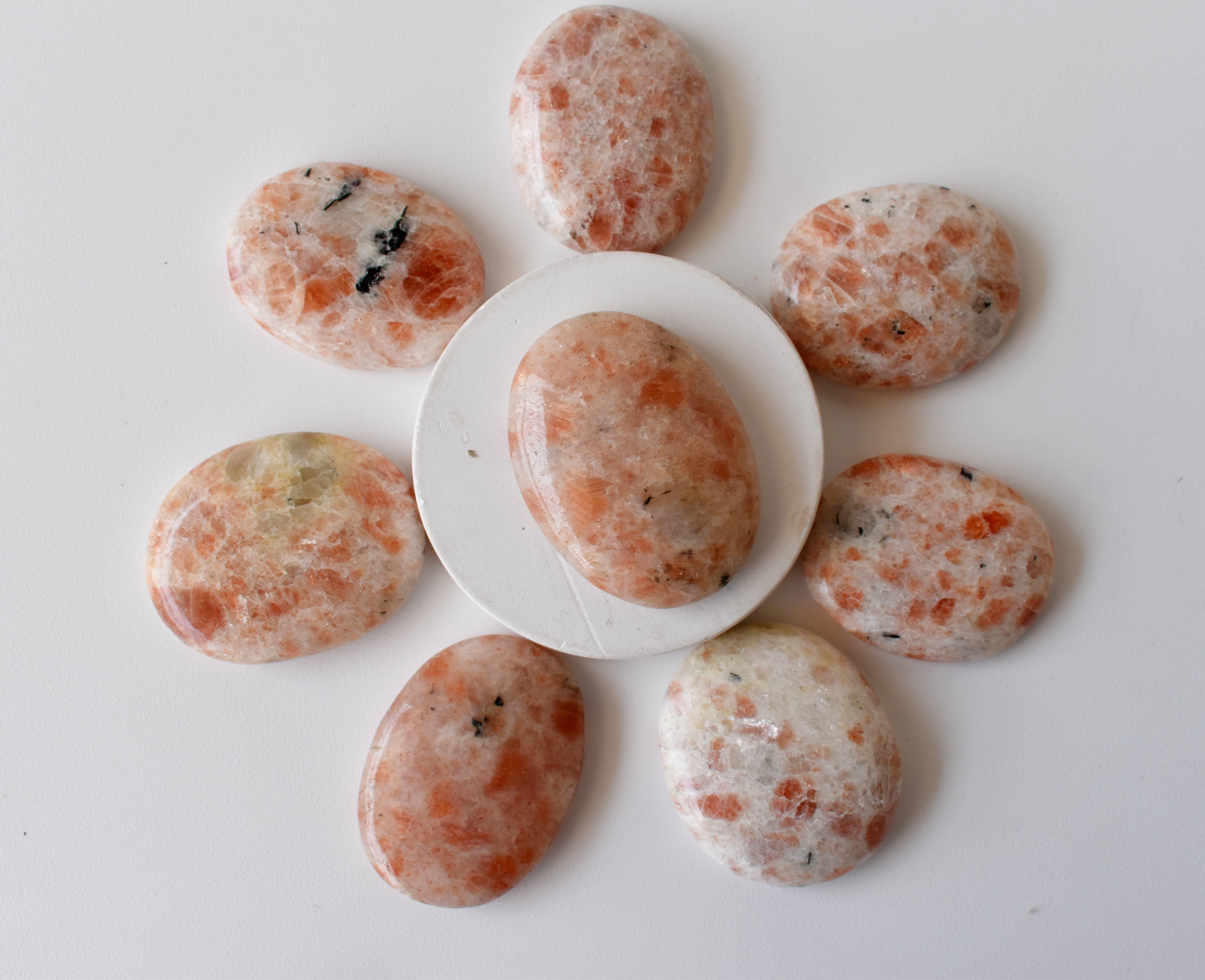 Soothing Crystals - Wholesale Spiritual Stone/Crystal - Sunstone Worry Stones, Pocket Crystal, Thumb Stones2