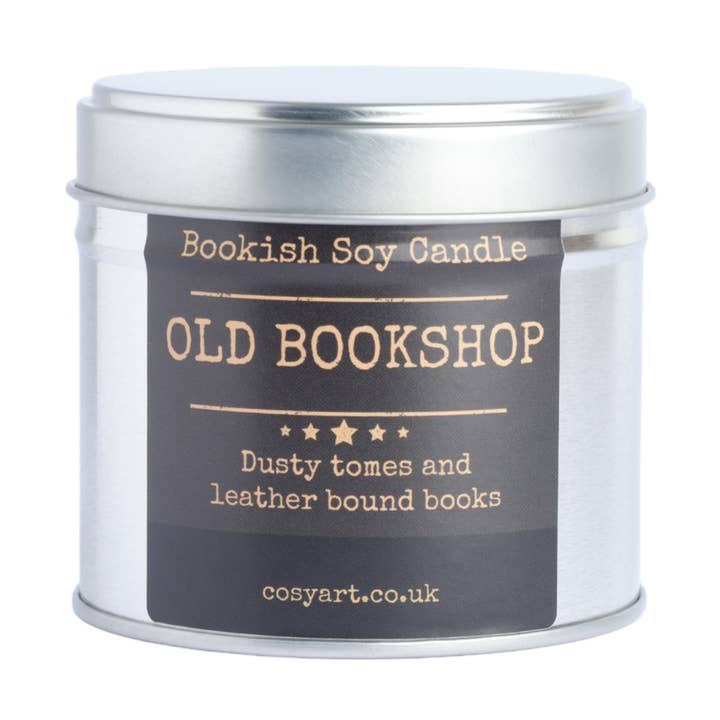 Old Bookshop Soy Wax Scented Candle Vegan Natural 250ml for wholesale by Cosy Art Candles