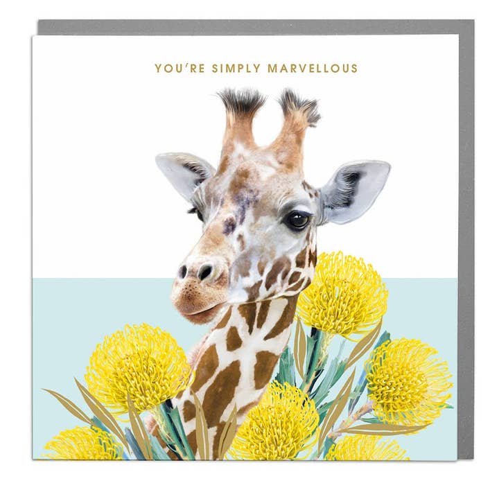 Lola Design Ltd - Wholesale Birthday Card - Giraffe Marvellous Day Card