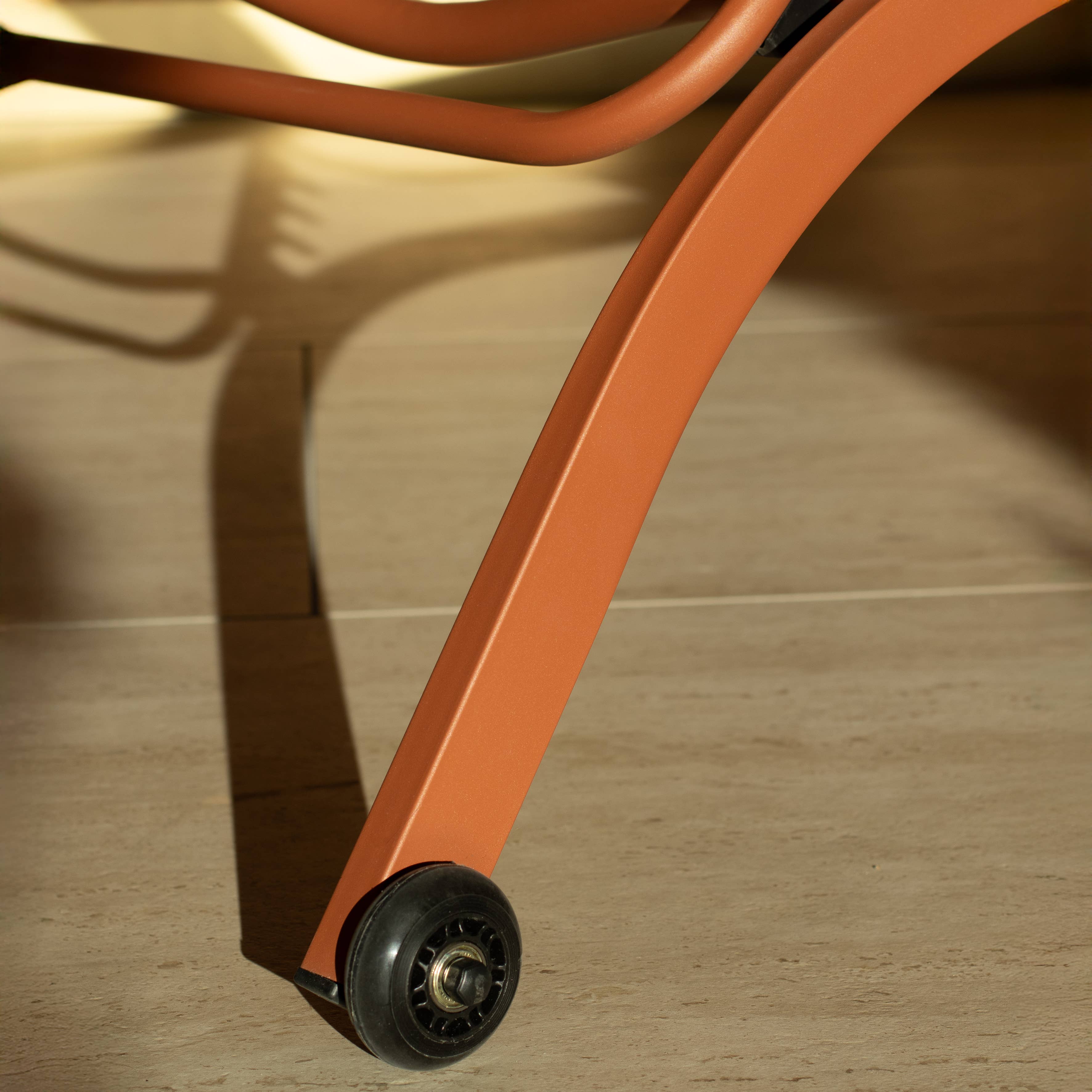 Now's Home - Wholesale Chaise Lounge - SET OF 2 SUN LOUNGERS IN STEEL AND CORAL TEXTILENE NAPOLI4