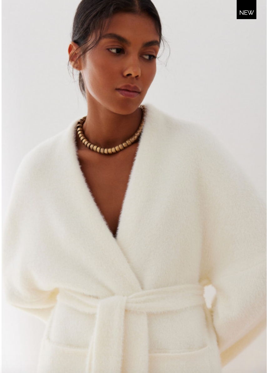 Nenya Fashion Limited - Wholesale Cardigan - Women's - Amber – Fluffy Yarn Kimono Cardigan2