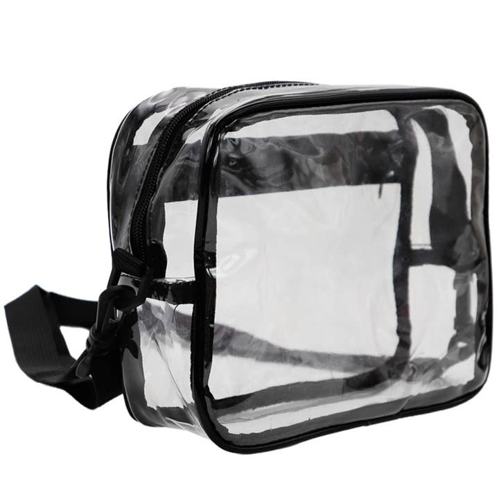 Cap Zone - Wholesale Crossbody Bag - Unisex - Clear PVC Crossbody Messenger Travel Bag2