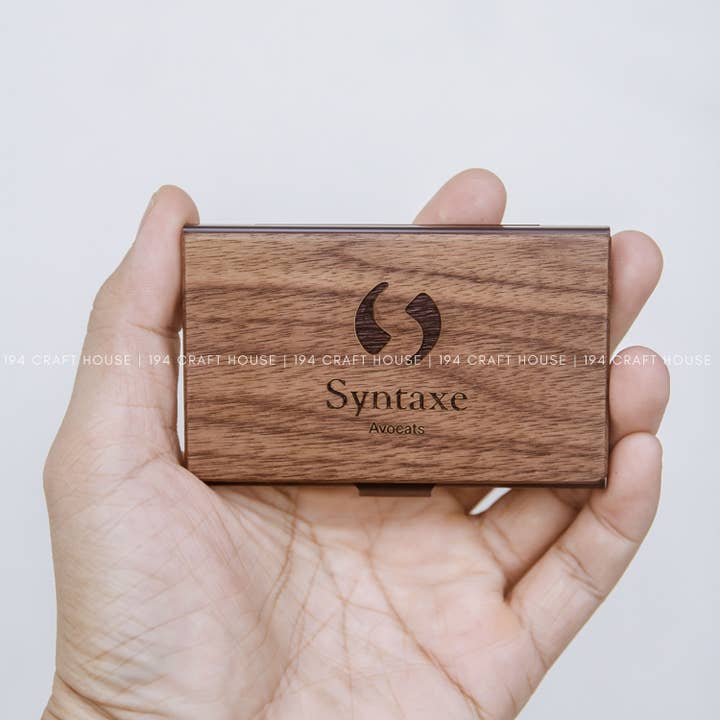 194 Craft House - Wholesale Business Card Holder - Maple Wood Business Card Holders - Wooden Card Cases