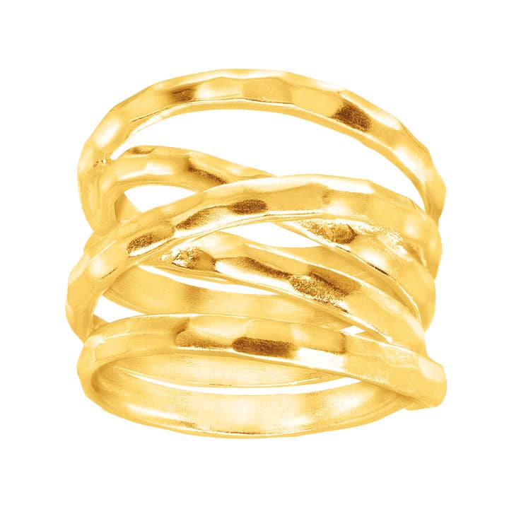 Silpada 'Wrapped Up' Overlapping Textured Band Ring in Sterling Silver, Size 11 for wholesale by Silpada