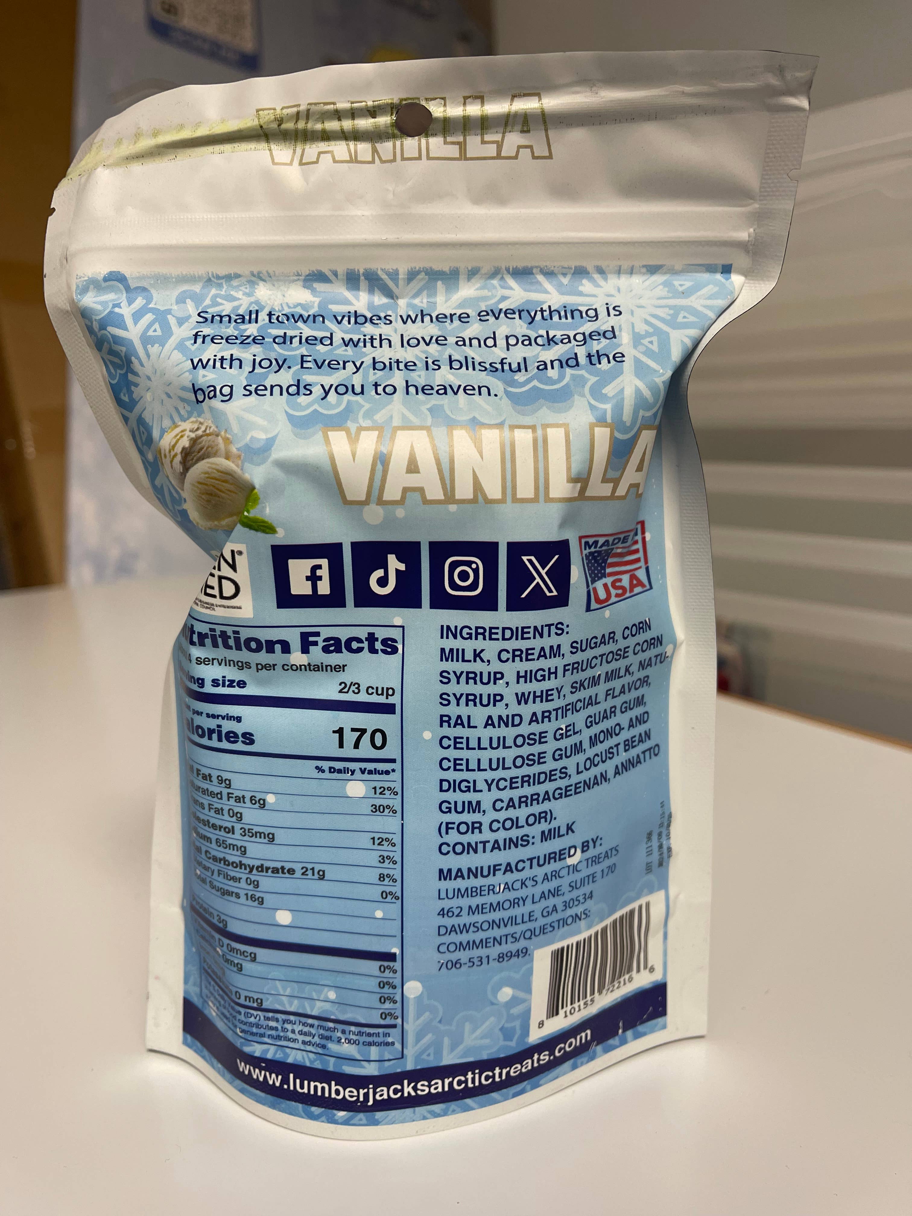 Lumberjack's Arctic Treats - Wholesale Ice Cream/Sorbet - Vanilla Ice Cream Scoops1